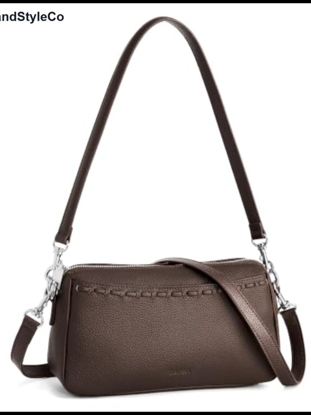 Genuine Leather Anti Theft Crossbody Bag RFID Blocking Shoulder Purse